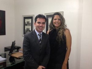 Presidente da OAB/RO, Andrey Cavalcante, e a Vice-Presidente da CAADF, Fabíola Orlando.