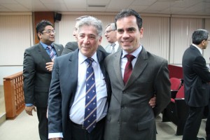 Presidente da OAB/RO, Andrey Cavalcante com o Presidente empossado Péricles Moreira Chagas