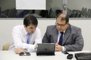 Os diretores da ESA/RO, advogados Rochilmer Rocha Filho e Diego Vasconcelos parabenizam a iniciativa do projeto