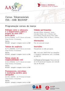 Cursos Março ESA AASP