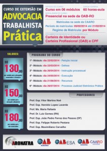 Curso de extensão “Advocacia Trabalhista Prática”