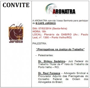 OABRO apoia realização do III Café Jurídico