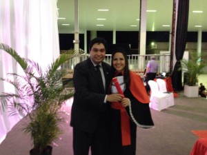 Michel Barros participou da entrega simbólica de diploma  