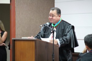 Hiram Marques durante discurso no TJRO
