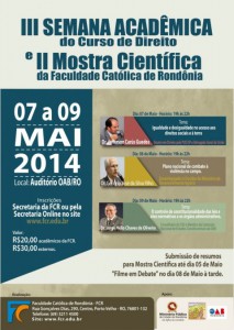 Cartaz III Semana Acadêmica FCR