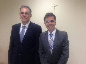 Andrey Cavalcante com o vice-presidente do Tribunal de Justiça do Estado de Rondônia (TJRO), desembargador Alexandre Miguel