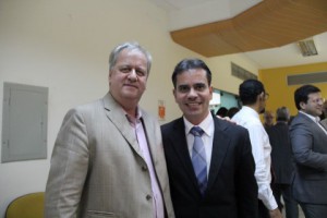 Andrey Cavalcante, ao lado do presidente da Fiero, Dênis Baú