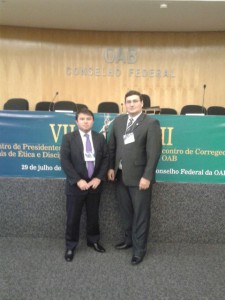 Walter Lemos, secretário-geral adjunto e corregedor-geral da OAB/RO,  e Roberto Jarbas, presidente do TED da OAB/RO