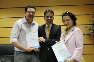 Andrey Cavalcante com Marília Moro e Fábio Oliveira