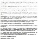 Portaria 5552014 - suspensão prazos TRE-RO