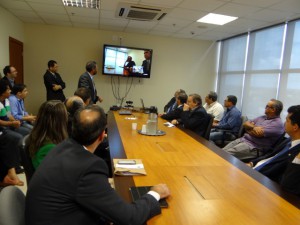 Durante a reunião foi realizada uma simulação de um interrogatório através de videoconferência