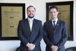 Conselheiro Seccional José Vitor Costa Júnior e o presidente da Comissão de Fiscalização Antônio Rerison