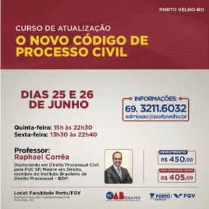 Curso de atualização novo CPC – FGV Porto Velho