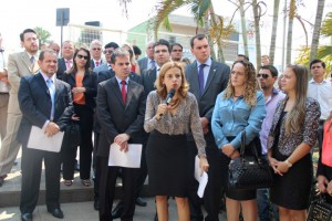 Maracélia Oliveira, presidente da CDP e desagravada no ato