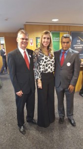 Conselheiros federais da OAB/RO, Elton Fülber e Eurico Montenegro Neto, com Fernanda Marinela