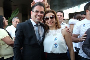 Presidente reeleito da OAB/RO, Andrey Cavalcante e Maracélia Oliveira, vice-presidente eleita