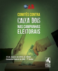 O lançamento será na sede da OAB, em Brasília, a partir das 14h30.