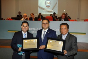 O conselheiro federal eleito e professor de Direito, Breno Dias de Paula, participou da cerimônia.
