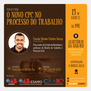 Palestra novo processo trabalho - 13.04.16