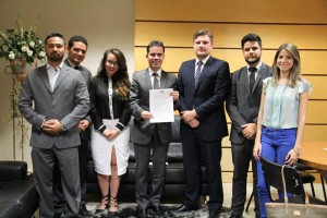 Presidente da Seccional, Andrey Cavalcante, recebeu membros da OAB Jovem. (Foto: Ascom OAB/RO)