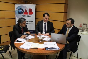 Márcio Nogueira, Eurico Montenegro Neto e Felippe Pestana discutem realização do Fórum Permanente de Discussão do  PJe 