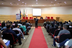 Vinicius Lemos durante a palestra