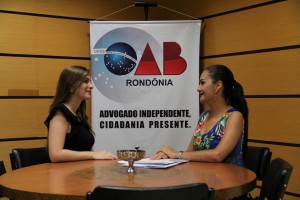 A advogada Camilla Baldin conversou com a presidente da Caja na terça. (Foto: Ascom OAB/RO)