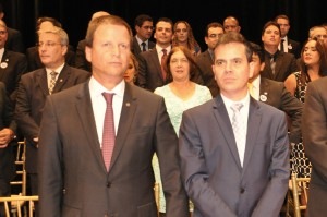 Lamachia com o presidente da OAB/RO, Andrey Cavalcante