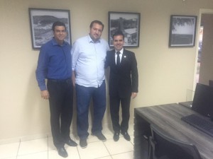 Andrey Cavalcante com Cleodimar Balbinot e Aecio de Castro Barbosa.  