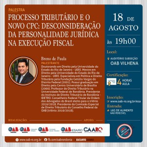 18.08.16- Processo Tributário e novo CPC - Vilhena - Face