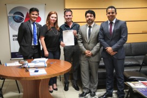 Presidente da OAB/RO, Andrey Cavalcante, com os organizadores do evento