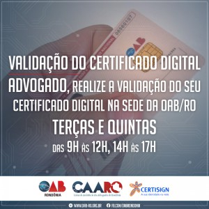 Validação Certificado Digital - Face