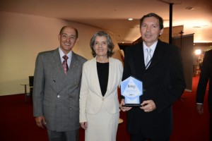Presidente do TRT14, desembargador Francisco Cruz e o vice-presidente, desembargador Ilson Alves Pequeno Junior com a presidente do CNJ e do STF, ministra Cármen Lúcia