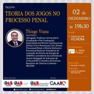 Teoria dos Jogos Proc. Penal - Vilhena - Face